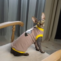 Кофта (майка) без рукава для кота та кішки Style Pets FACK бежева Кофта (майка) без рукава для кота та кішки Style Pets FACK бежева