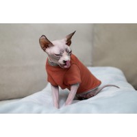 Теплая кофта с рукавом для кота или кошки Style Pets «TOY» brick Теплая кофта с рукавом для кота или кошки Style Pets «TOY» brick