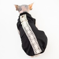 Майка для кота или кошки без рукава Style Pets Вышиванка Черная Майка для кота или кошки без рукава Style Pets Вышиванка Черная