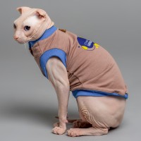 Майка для кота та кішки без рукава Style Pets SWU Beige Майка для кота та кішки без рукава Style Pets SWU Beige