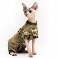 Утепленный боди (комбинезон) для котов и кошек Style Pets Multikam