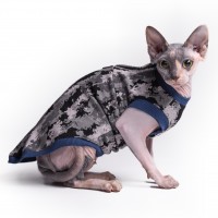 Майка для кота или кошки без рукава Style Pets Camo (камуфляж) blue