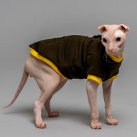 Тепла кофта для кота та кішки з рукавом Style Pets «CLASSIC» khaki Тепла кофта для кота та кішки з рукавом Style Pets «CLASSIC» khaki
