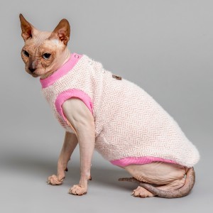 Тепла кофта без рукава для кота та кішки Style Pets Ялинка Pink Тепла кофта без рукава для кота та кішки Style Pets Ялинка Pink