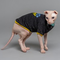 Кофта для кота та кішки з рукавом Style Pets «Patriot » Graphit Кофта для кота та кішки з рукавом Style Pets «Patriot » Graphit